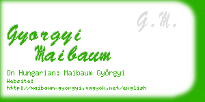 gyorgyi maibaum business card